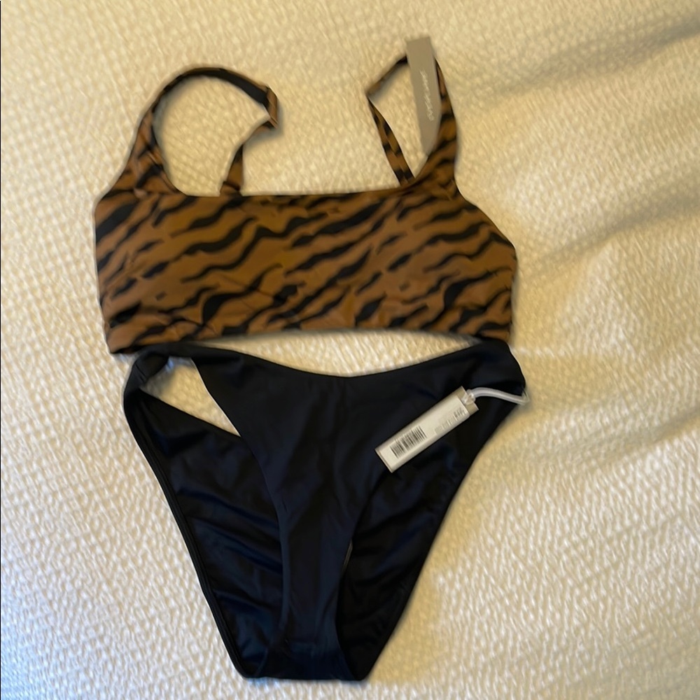 Everlane Tiger Print Bikini Set